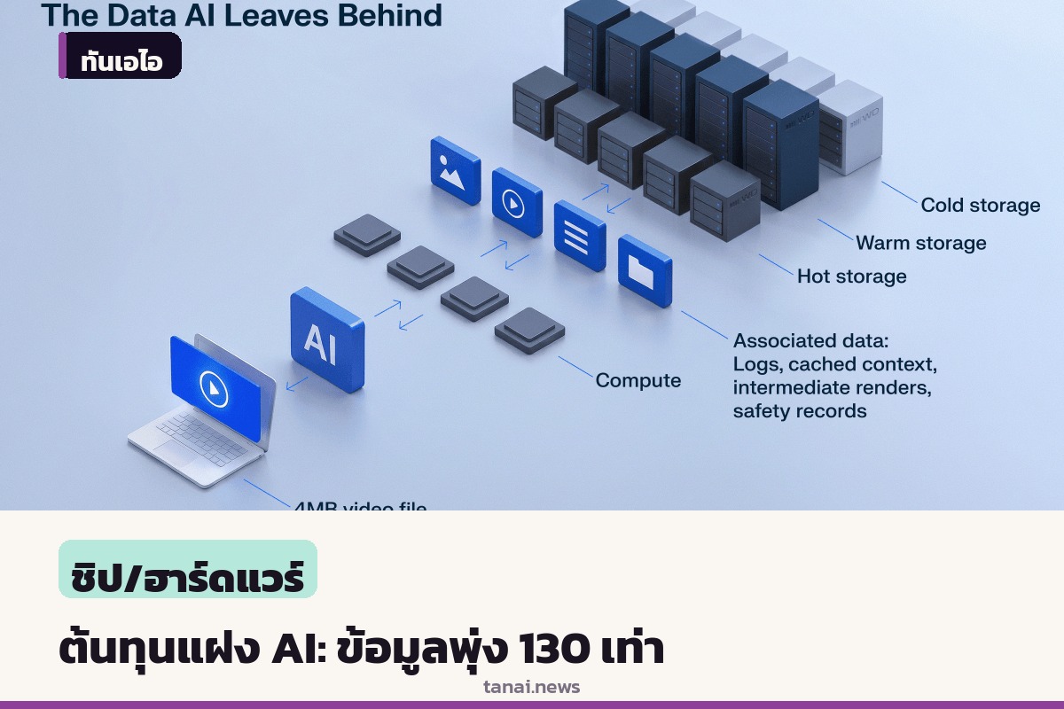 ตีแผ่ต้นทุนแฝง AI: ข้อมูลเบื้องหลังพุ่ง 130 เท่าหลังประมวลผล