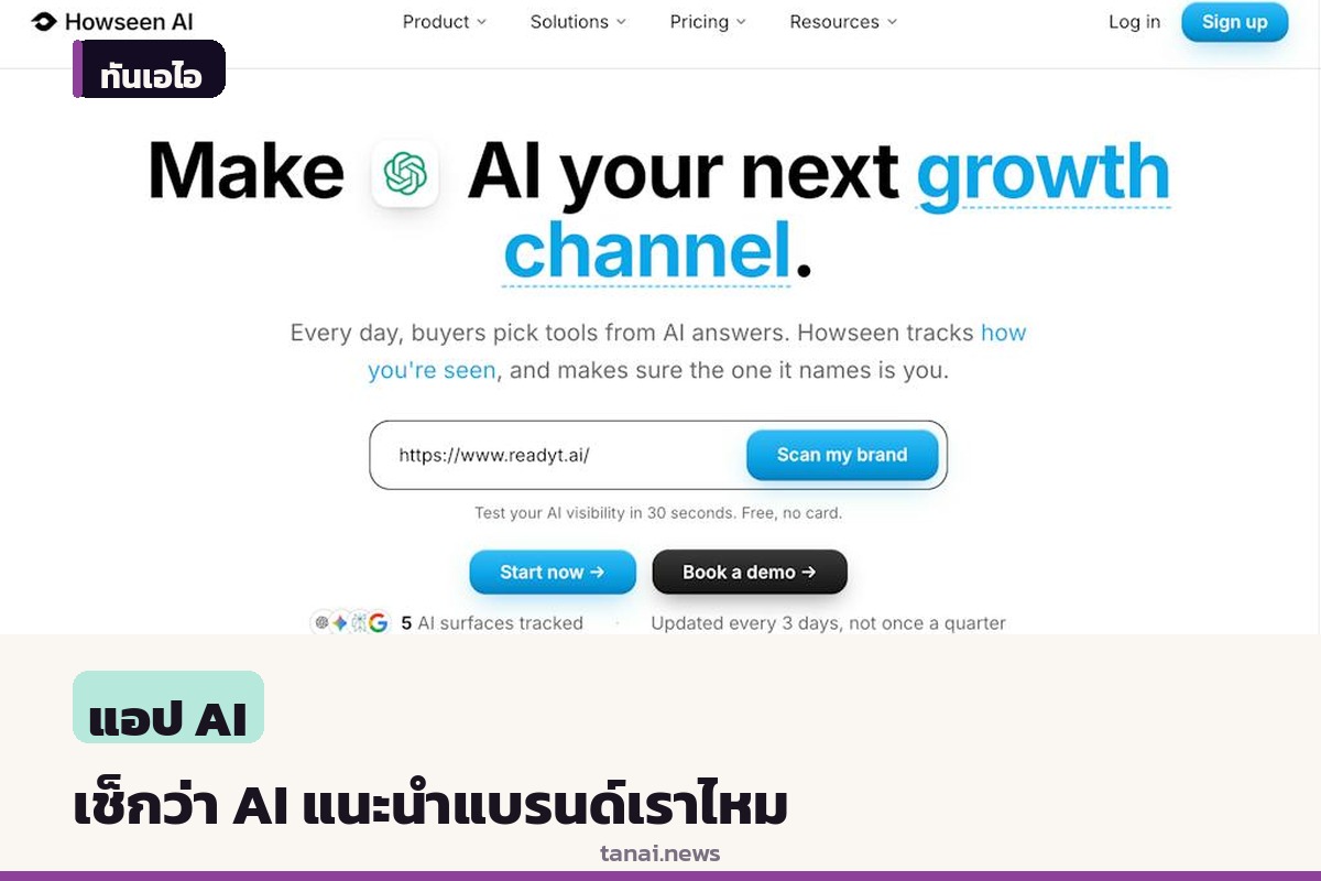 Howseen AI เครื่องมือช่วยแบรนด์เช็กว่า AI แนะนำสินค้าของเราหรือไม่