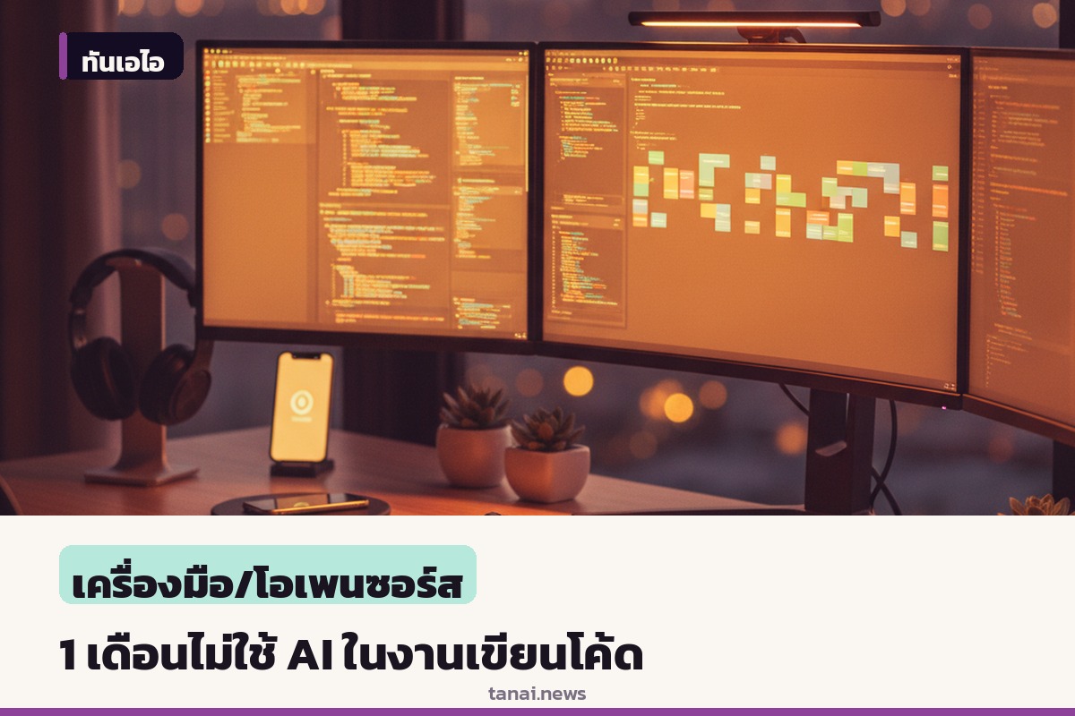 นักพัฒนาโอเพนซอร์สทดลองงดใช้ AI ชี้ช่วยเพิ่มความเร็วแต่ลดความเข้าใจโค้ด