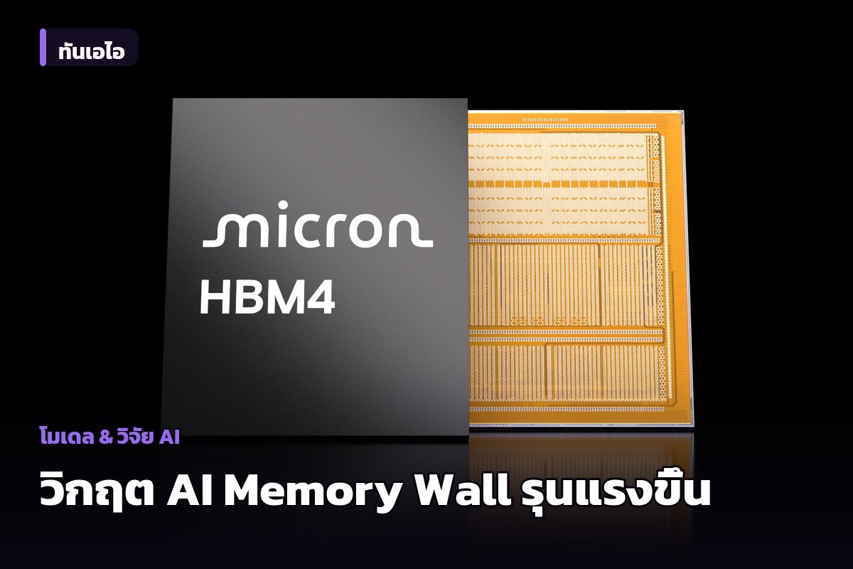 Micron เผยวิกฤต "กำแพงหน่วยความจำ" AI แย่ลง ชี้ HBM โตไม่ทันชิปประมวลผล