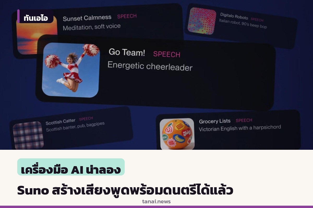 Suno เปิดตัวฟีเจอร์ Speech สร้างเสียงพูดพร้อมดนตรีประกอบในคำสั่งเดียว