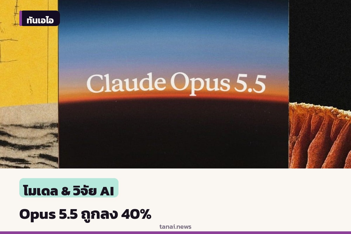Anthropic เปิดตัว Claude Opus 5.5 ลดต้นทุนใช้งานลง 40%