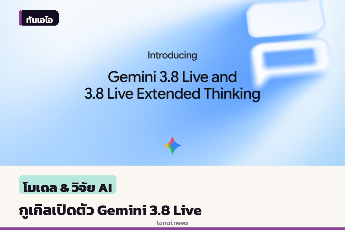 กูเกิลเปิดตัว Gemini 3.8 Live และรุ่น Thinking สำหรับสนทนาเสียงเรียลไทม์